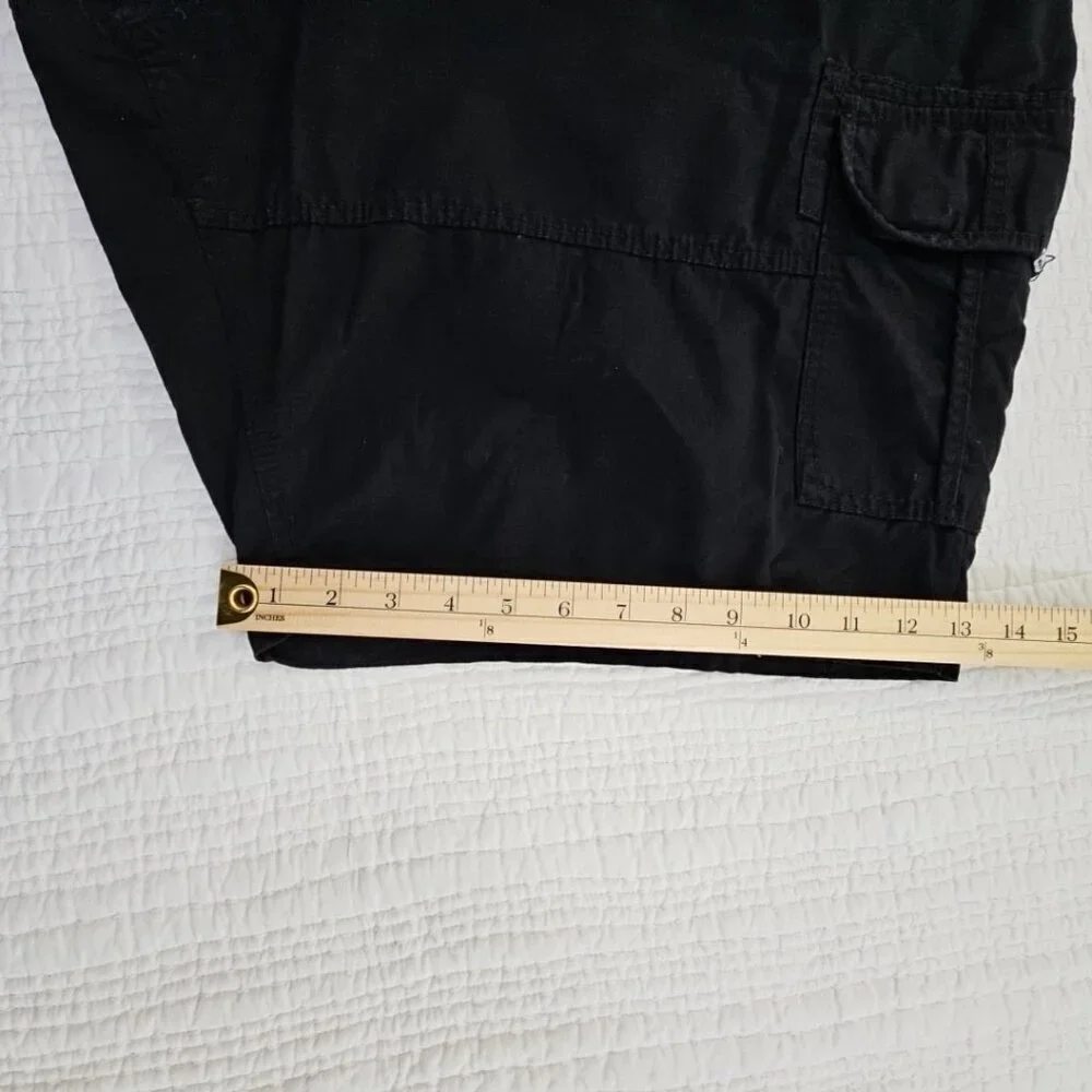 Ecko Unltd Shorts Men's 48B Black Cargo Baggy Streetwear Outdoor Utility Y2K EUC